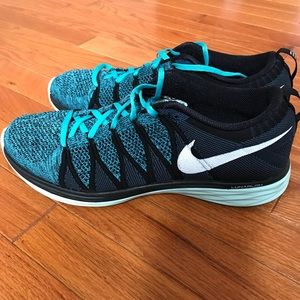 Nike Flynit Lunar 2 turquoise:black size 11.5